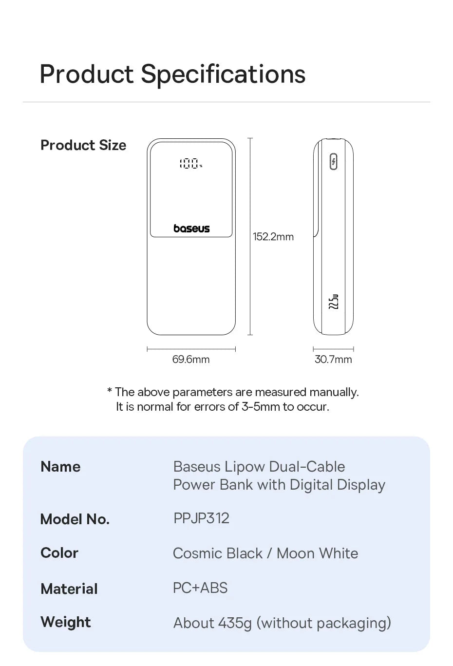 Batterie externe ASEUS Power Bank 20 000 mAh PD 22,5 W à charge rapide pour téléphone Xiaomi Poco iPhone Samsung iPad