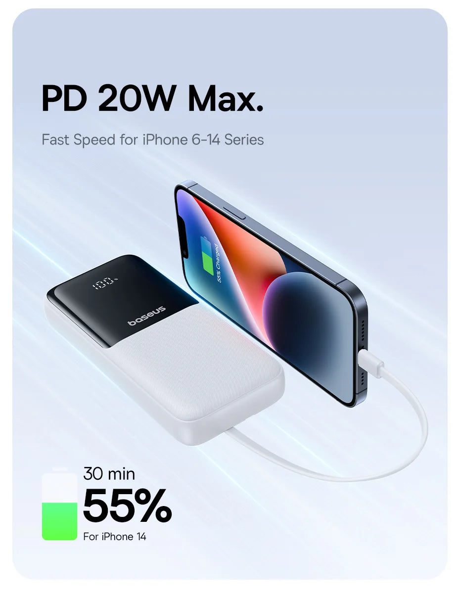 Batterie externe ASEUS Power Bank 20 000 mAh PD 22,5 W à charge rapide pour téléphone Xiaomi Poco iPhone Samsung iPad