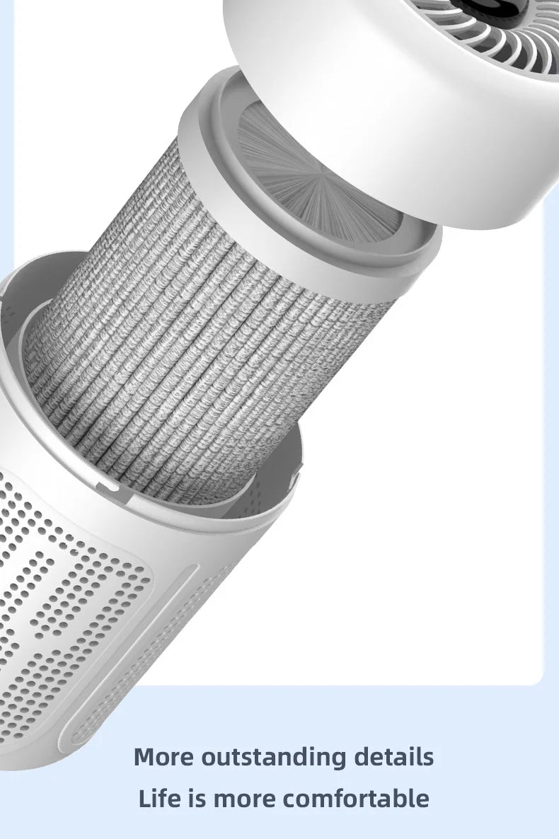 Mini purificateur d'air de bureau Xiaomi, filtre HEPA avec technologie à ions négatifs, élimine les odeurs de formaldéhyde, la fumée et les particules de poussière