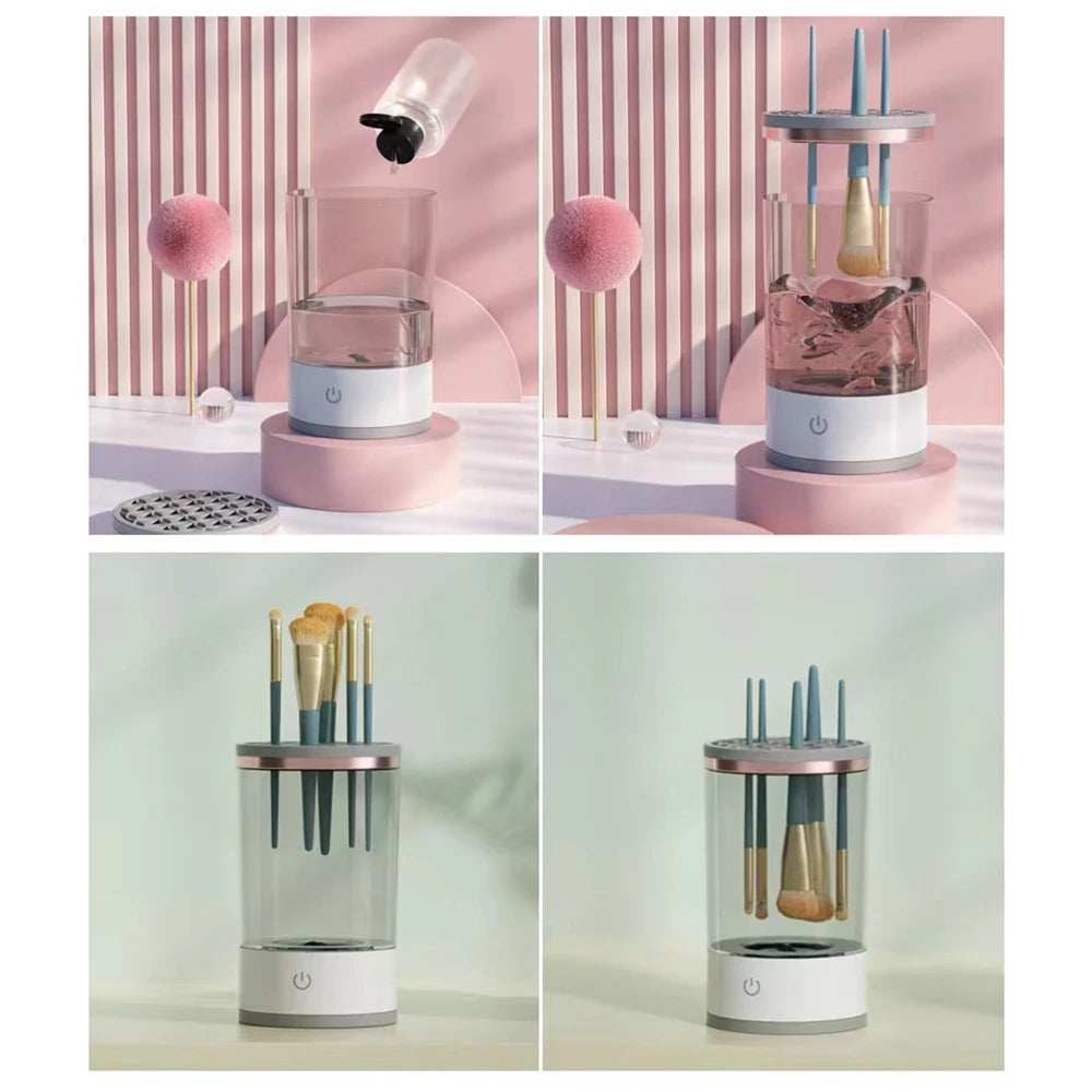 Nettoyeur automatique de pinceaux à maquillage