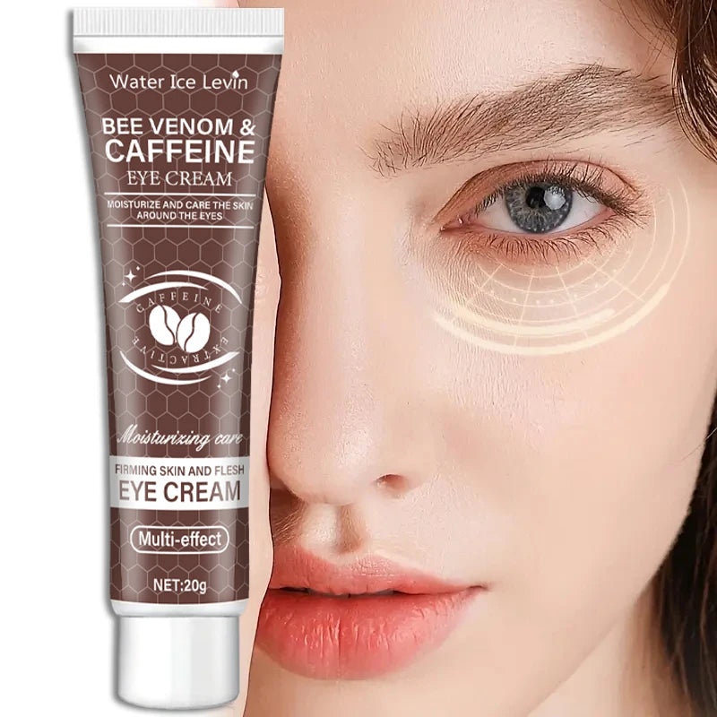 Crème Contour des Yeux au Venin d’Abeille et Caféine – Nourrit et Raffermit Profondément – Avec Aloe Vera et Avocat – Sans Alcool – 20g – Tous Types de Peau