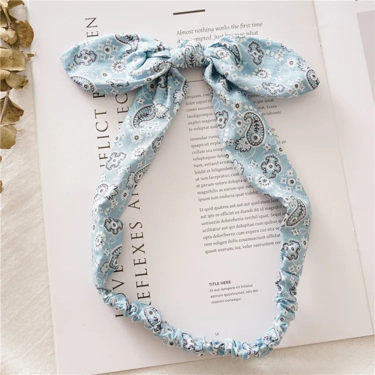 Bandeaux Boho pour femmes au style vintage, en tissu doux avec motifs unis ou imprimés