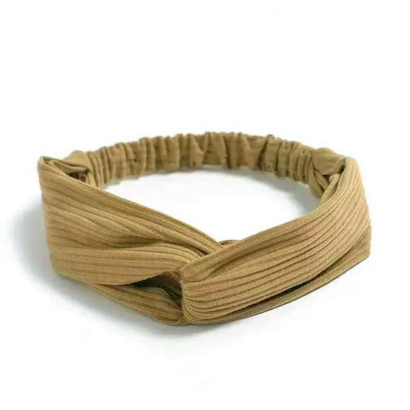 Bandeaux Boho pour femmes au style vintage, en tissu doux avec motifs unis ou imprimés