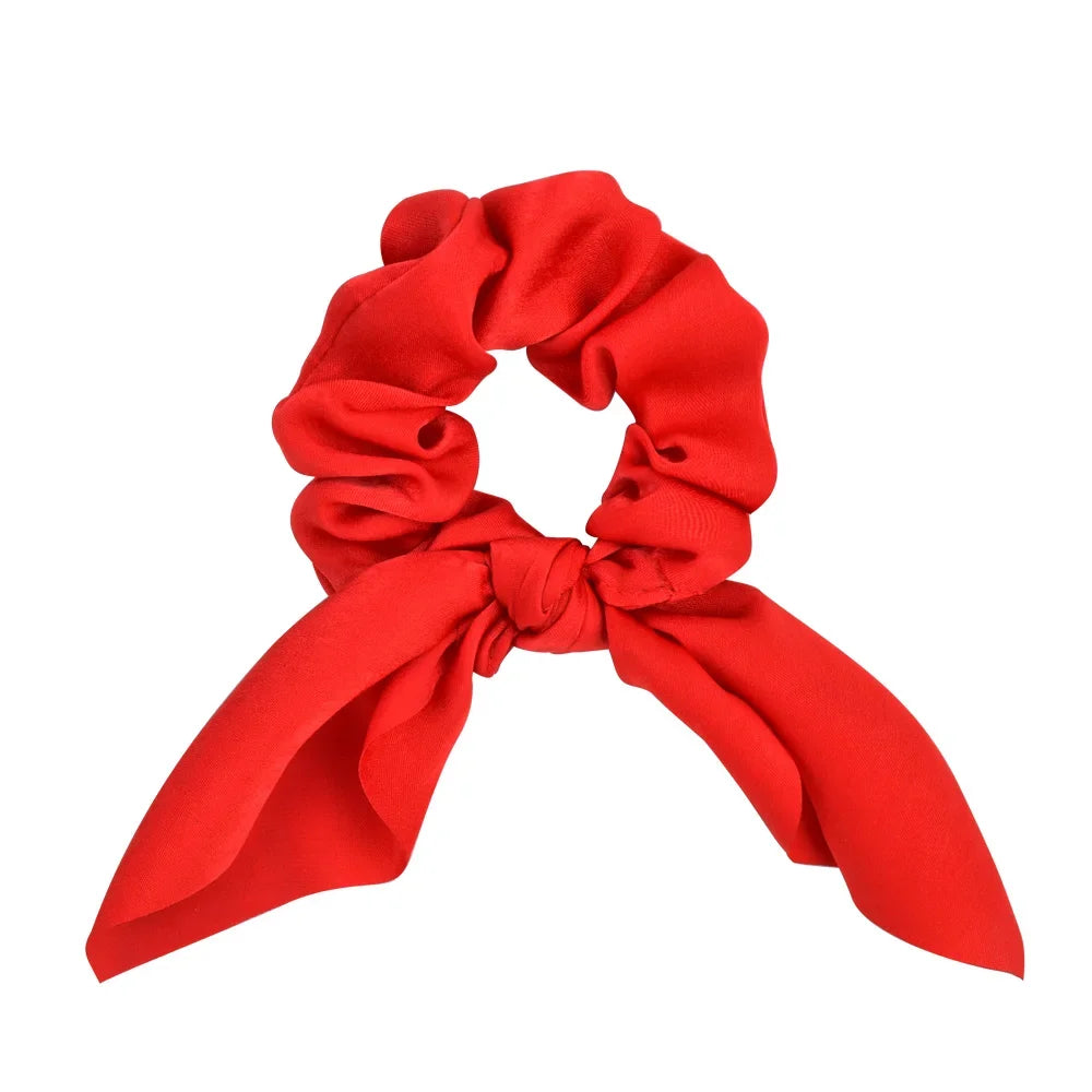 Chouchou pour cheveux couleur bonbon pour femme, nœud, accessoire pour queue de cheval