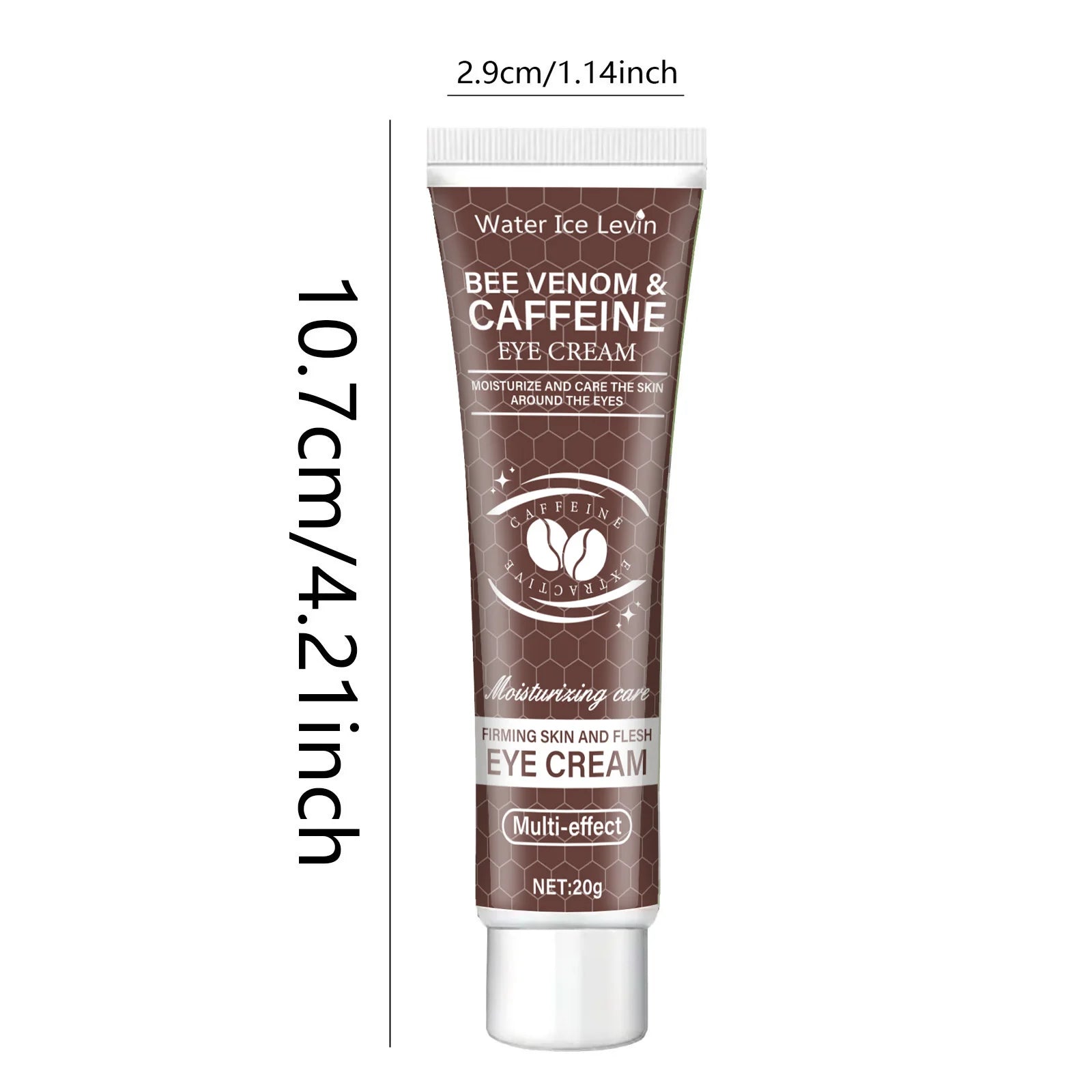 Crème Contour des Yeux au Venin d’Abeille et Caféine – Nourrit et Raffermit Profondément – Avec Aloe Vera et Avocat – Sans Alcool – 20g – Tous Types de Peau