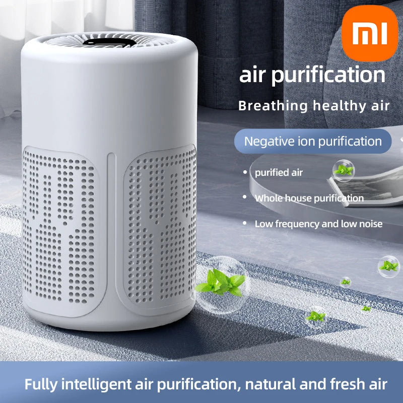 Mini purificateur d'air de bureau Xiaomi, filtre HEPA avec technologie à ions négatifs, élimine les odeurs de formaldéhyde, la fumée et les particules de poussière