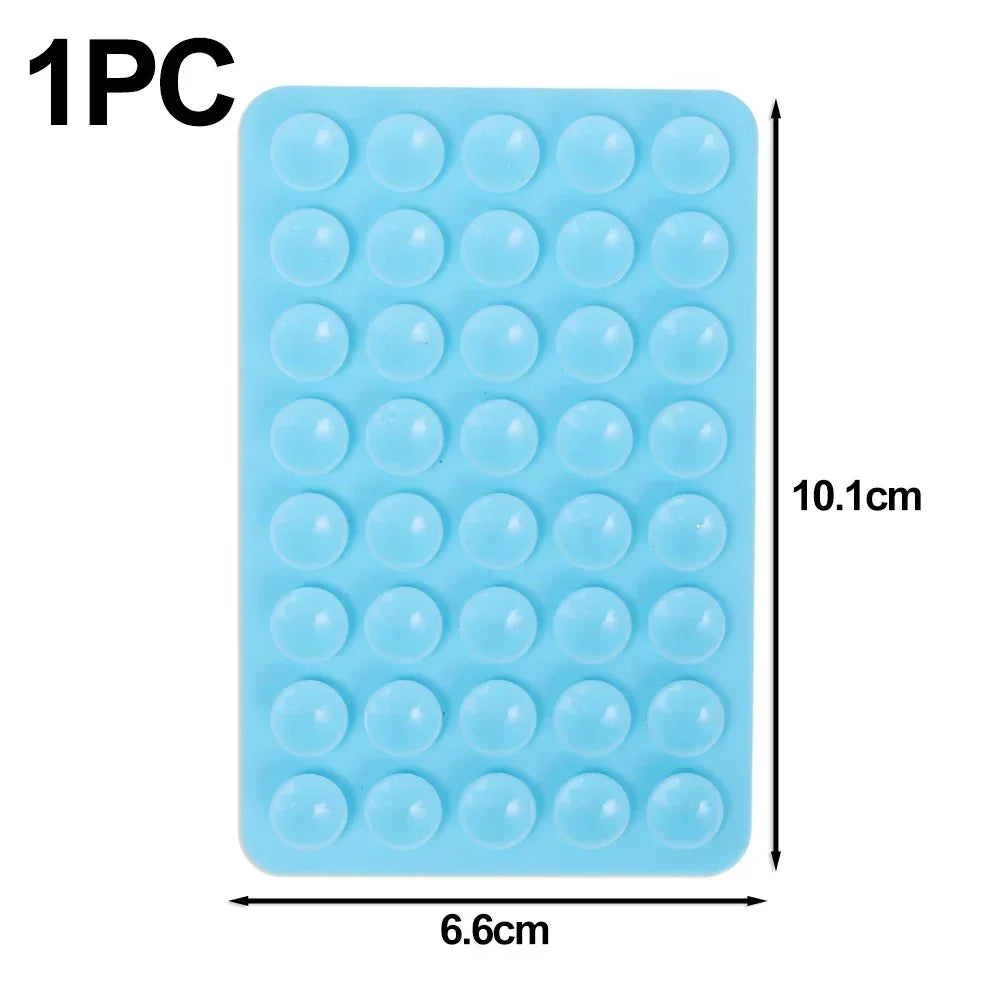 Support de téléphone multifonction à ventouse double face, amovible, mains libres, antidérapant, en silicone