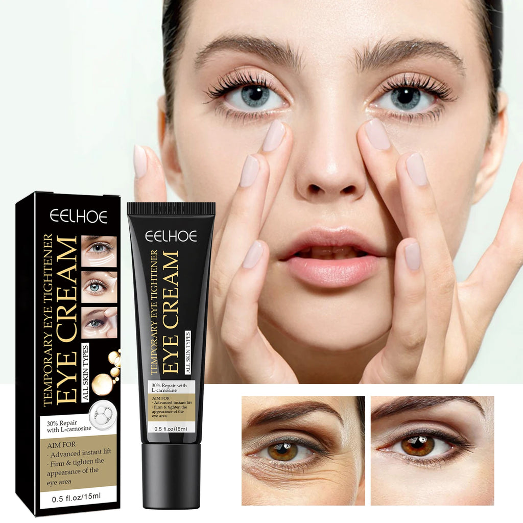 Crème Contour des Yeux EELHOE – Réduction des Cernes et des Poches, Raffermissante et Hydratante – Formule Nourrissante et Anti-Âge – 15ml