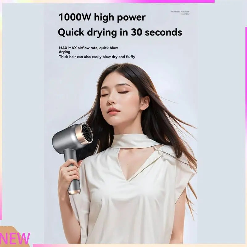 Sèche-cheveux portable sans fil B15C, 2 en 1, avec chargement USB, vent chaud et froid