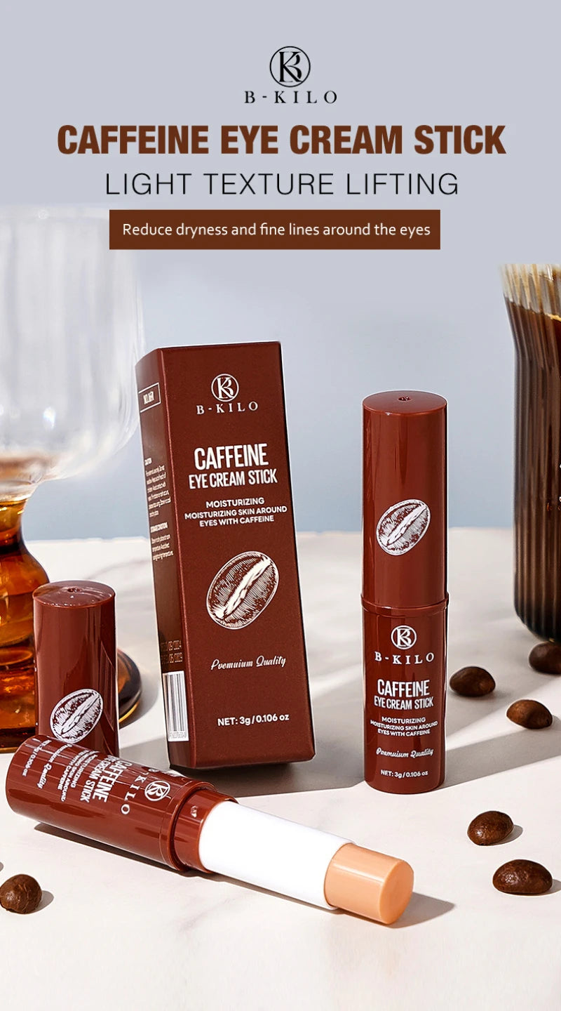 Stick Crème Contour des Yeux à la Caféine – Anti-Poches, Anti-Cernes, Hydratant et Éclaircissant – Regard Frais et Défini