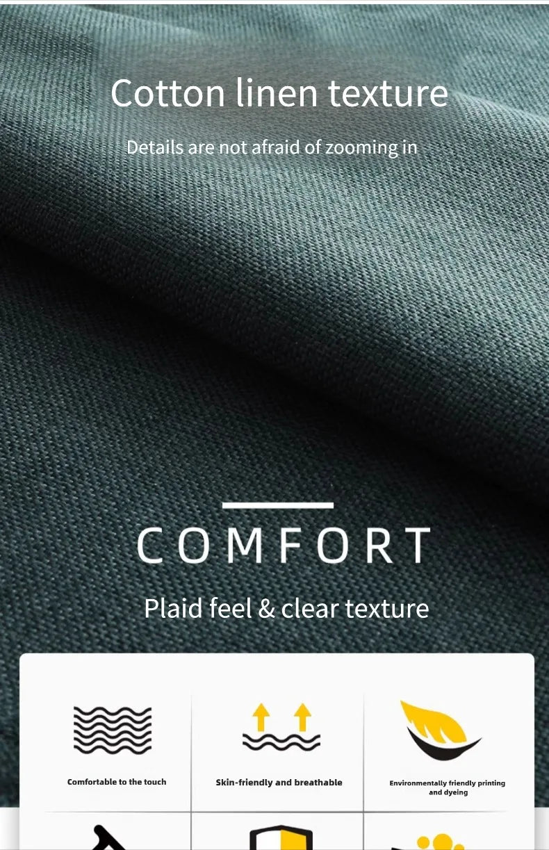 Tissus épais en coton et lin au mètre pour ameublement, taie d'oreiller, nappe, tabouret, coussin, couture, housse de canapé, tissu uni