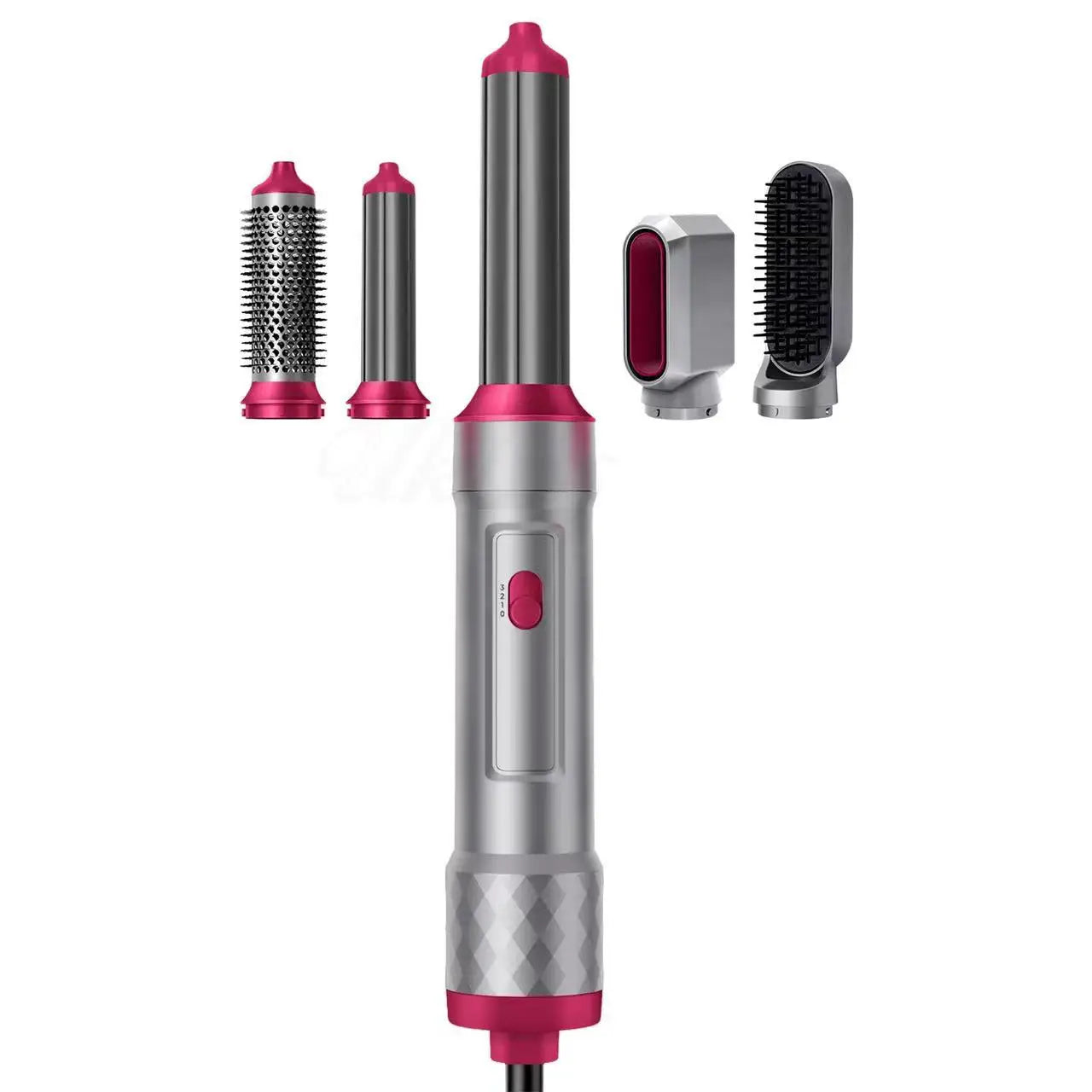 Sèche-cheveux professionnel 5 en 1 noir 1000 W, brosse chauffante pour cheveux, brosse lissante, brosse soufflante pour cheveux, coiffeur pour femme