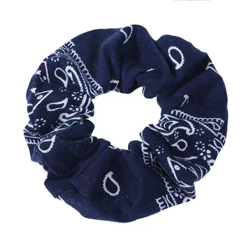 Chouchous style bohème pour femme, élastiques à cheveux imprimés, bande tricotée recouverte de tissu, accessoire pour attacher les cheveux..