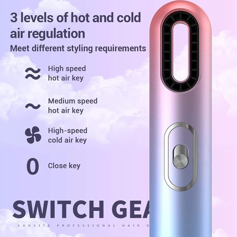 Sèche-cheveux professionnel sans fils, séchage rapide et silencieux, diffuseur privé ionique, pour salon de coiffure à domicile, offre spéciale 2025