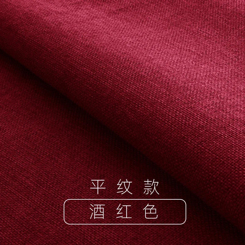 Tissus épais en coton et lin au mètre pour ameublement, taie d'oreiller, nappe, tabouret, coussin, couture, housse de canapé, tissu uni