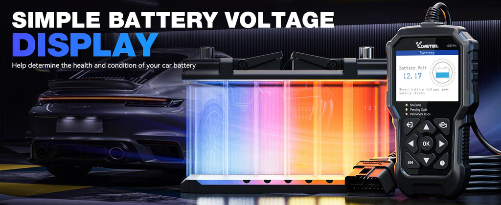 Outil de diagnostic VDIAGTOOL VD30Pro — Lecteur de codes, scanner OBD2 pour voitures et camions, avec fonctions de réinitialisation, données en temps réel et images figées.