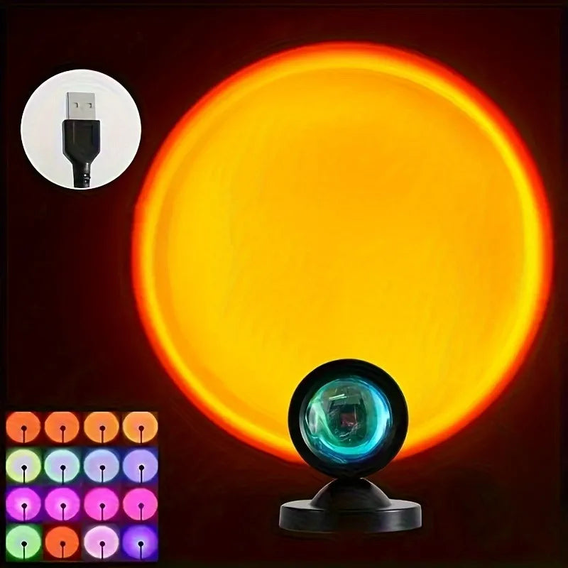 Projecteur de coucher de soleil LED avec télécommande