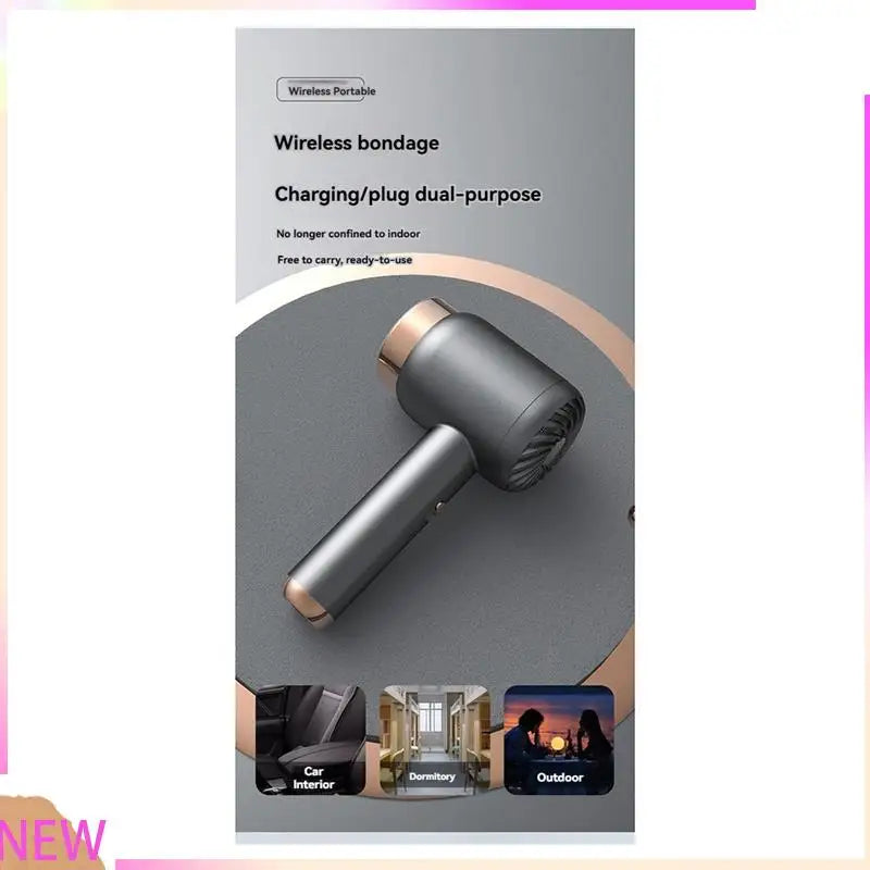 Sèche-cheveux portable sans fil B15C, 2 en 1, avec chargement USB, vent chaud et froid