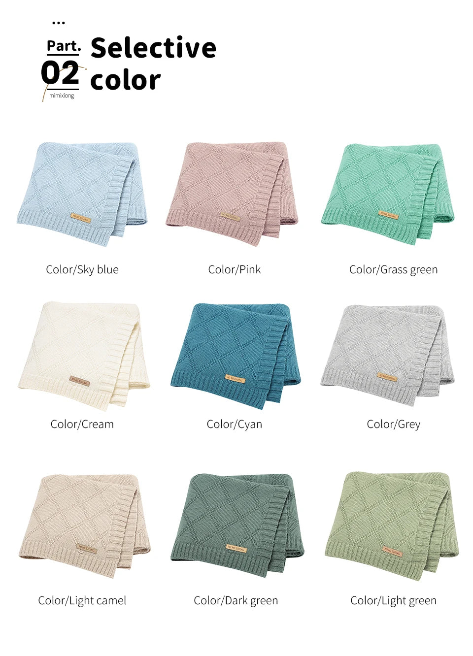 Couverture Bébé en Coton Super Douce – 90 x 70 cm