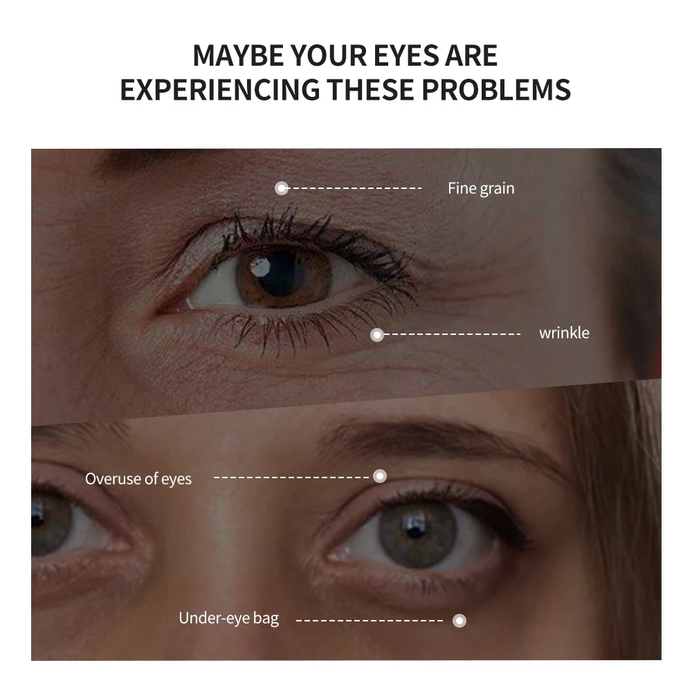 Crème Instantanée Contour des Yeux – Raffermissante, Anti-Rides, Anti-Poches et Anti-Cernes – Lifting, Hydratation et Soin Nourrissant – Crème de Massage pour les Yeux