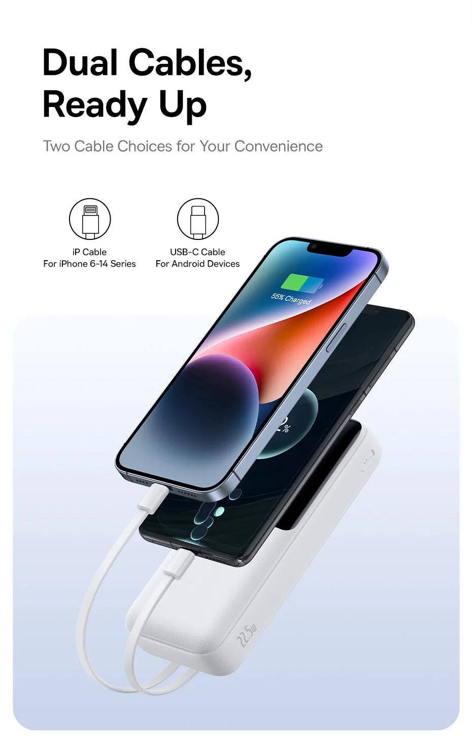 Batterie externe ASEUS Power Bank 20 000 mAh PD 22,5 W à charge rapide pour téléphone Xiaomi Poco iPhone Samsung iPad