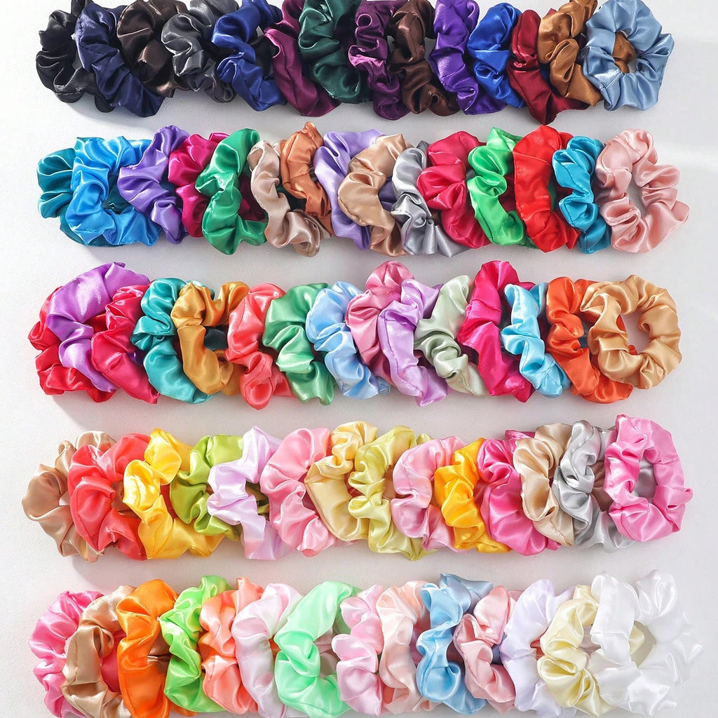 lots Chouchous mode en satin doux et élastique, spécialement conçus pour les cheveux des femmes et des filles.