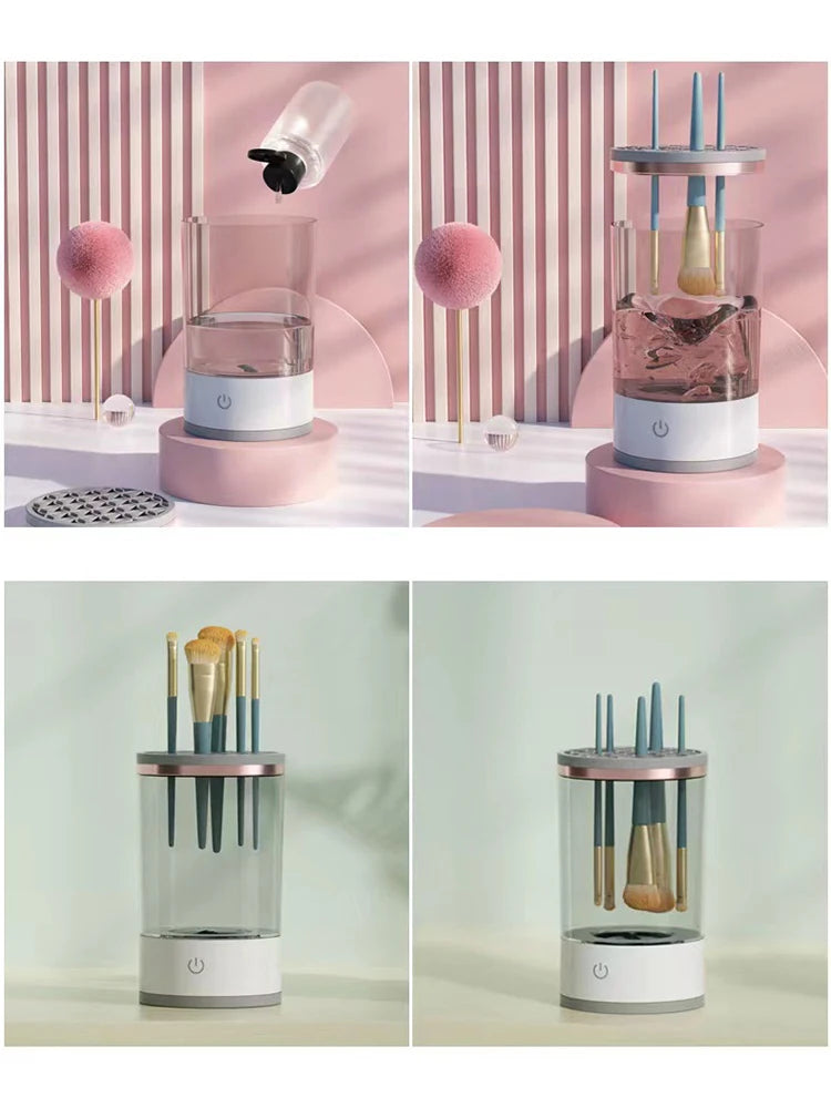 Nettoyeur automatique de pinceaux à maquillage