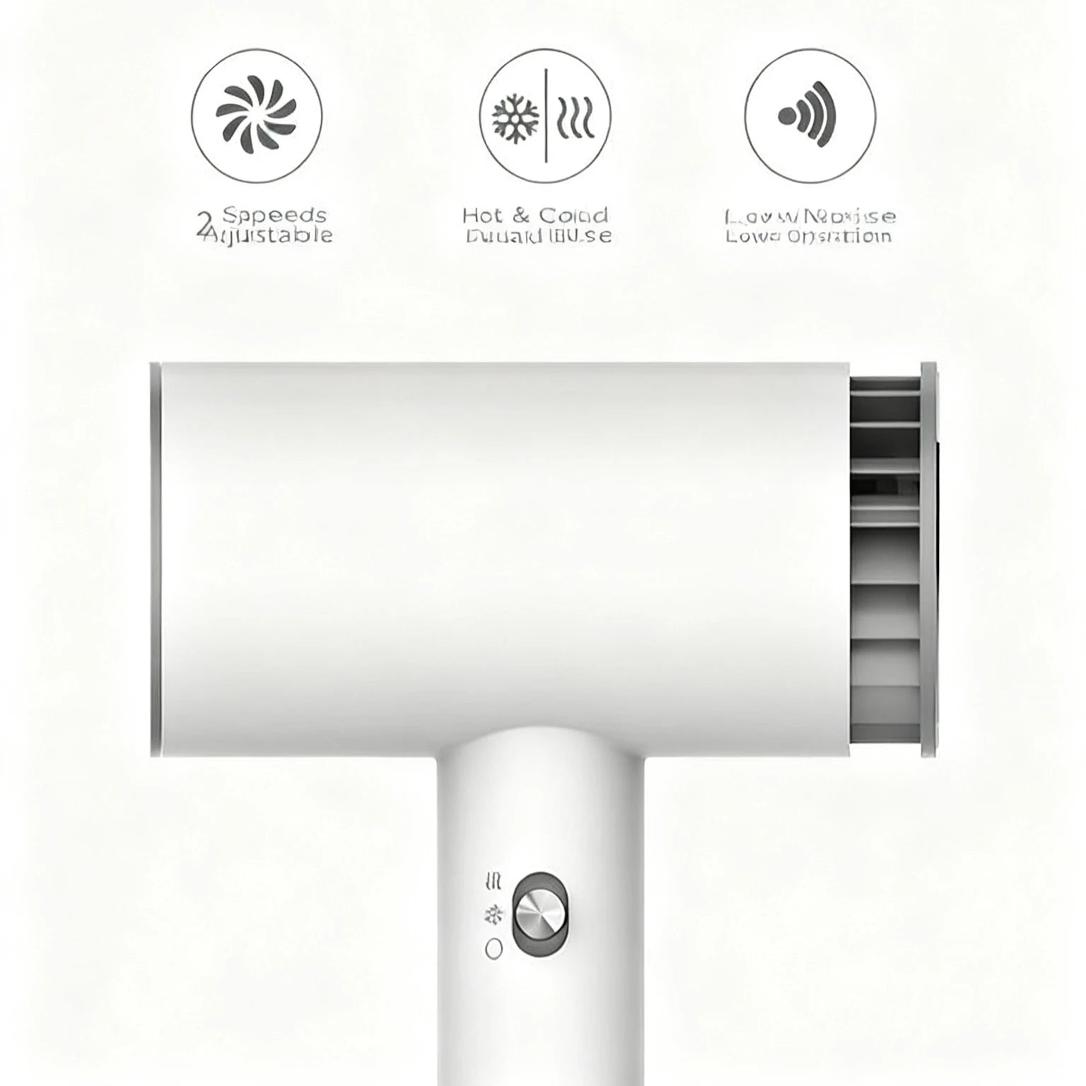 Sèche-cheveux portable sans fil rechargeable pour voyage et extérieur avec air chaud et froid. Batterie au lithium 2600 mAh et flux d'air puissant.