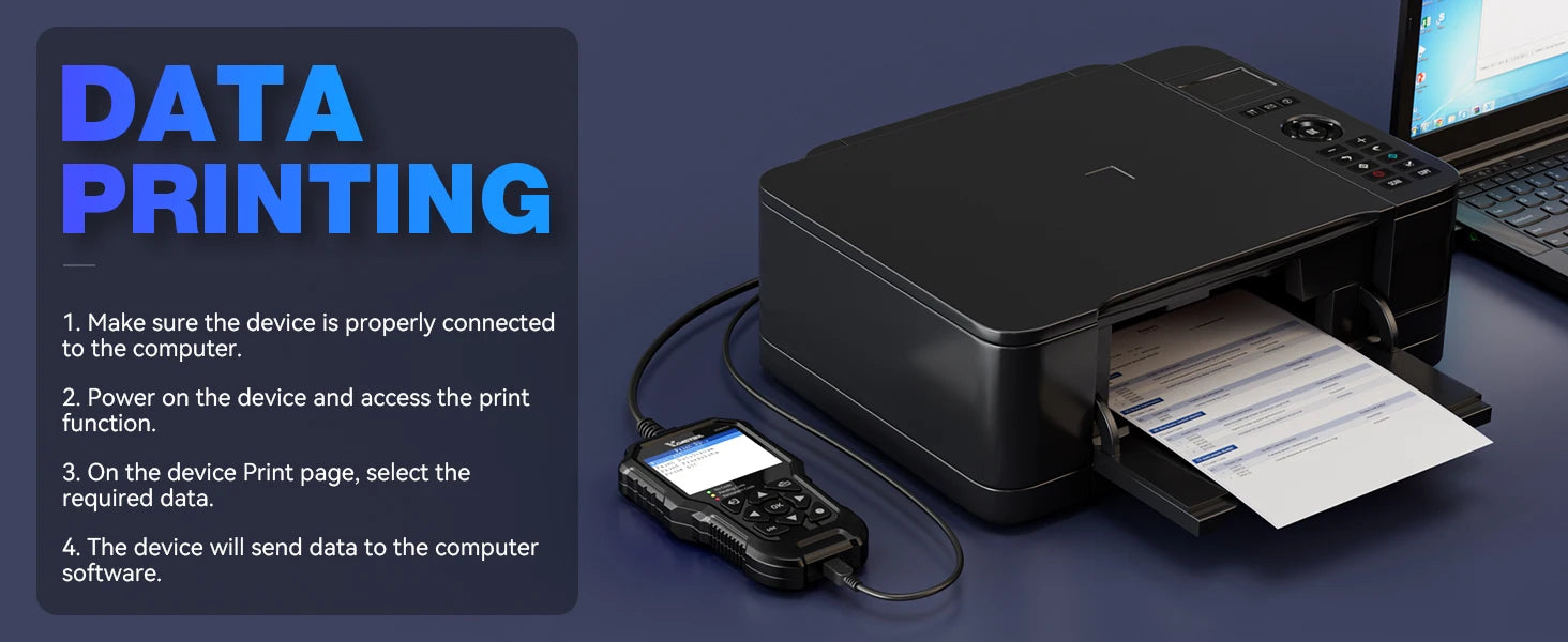 Outil de diagnostic VDIAGTOOL VD30Pro — Lecteur de codes, scanner OBD2 pour voitures et camions, avec fonctions de réinitialisation, données en temps réel et images figées.