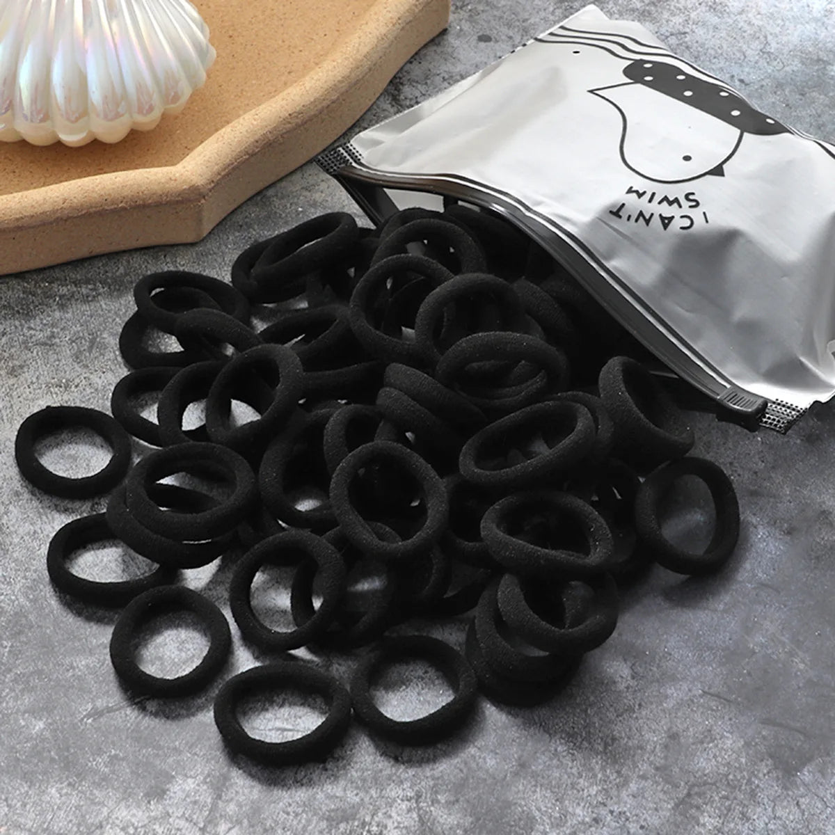 Pièces d'élastiques à cheveux colorés pour enfants, fabriqués en nylon