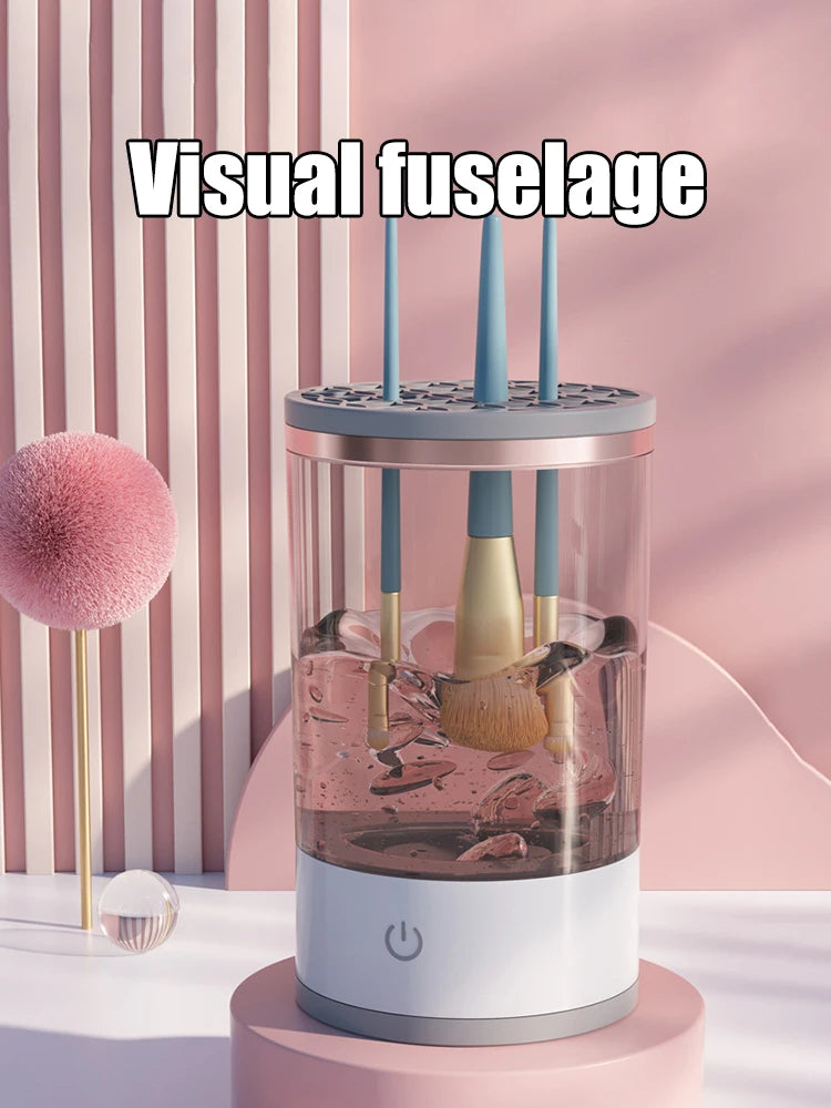 Nettoyeur automatique de pinceaux à maquillage