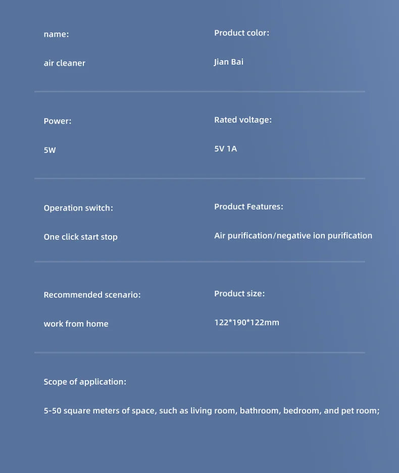 Mini purificateur d'air de bureau Xiaomi, filtre HEPA avec technologie à ions négatifs, élimine les odeurs de formaldéhyde, la fumée et les particules de poussière