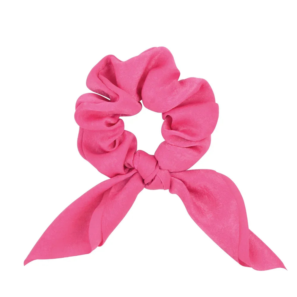 Chouchou pour cheveux couleur bonbon pour femme, nœud, accessoire pour queue de cheval