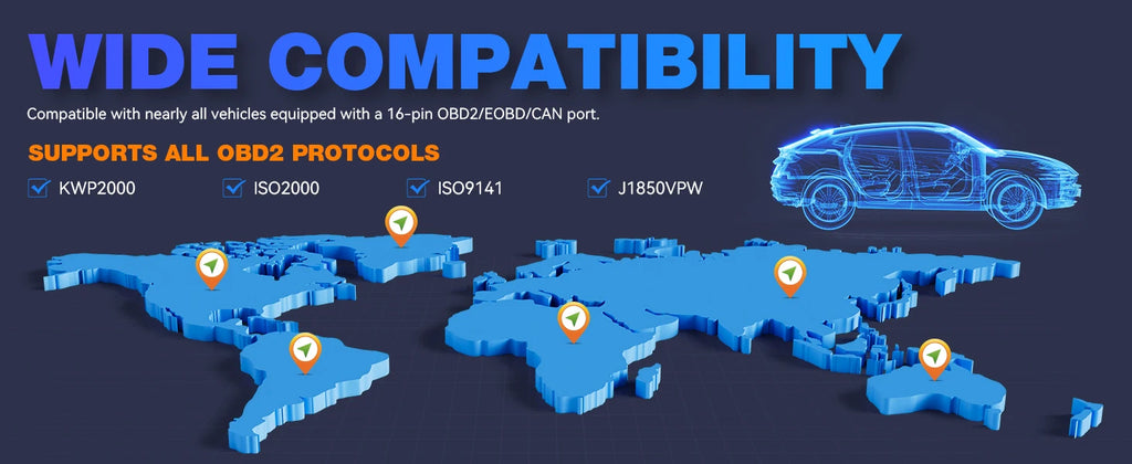 Outil de diagnostic VDIAGTOOL VD30Pro — Lecteur de codes, scanner OBD2 pour voitures et camions, avec fonctions de réinitialisation, données en temps réel et images figées.