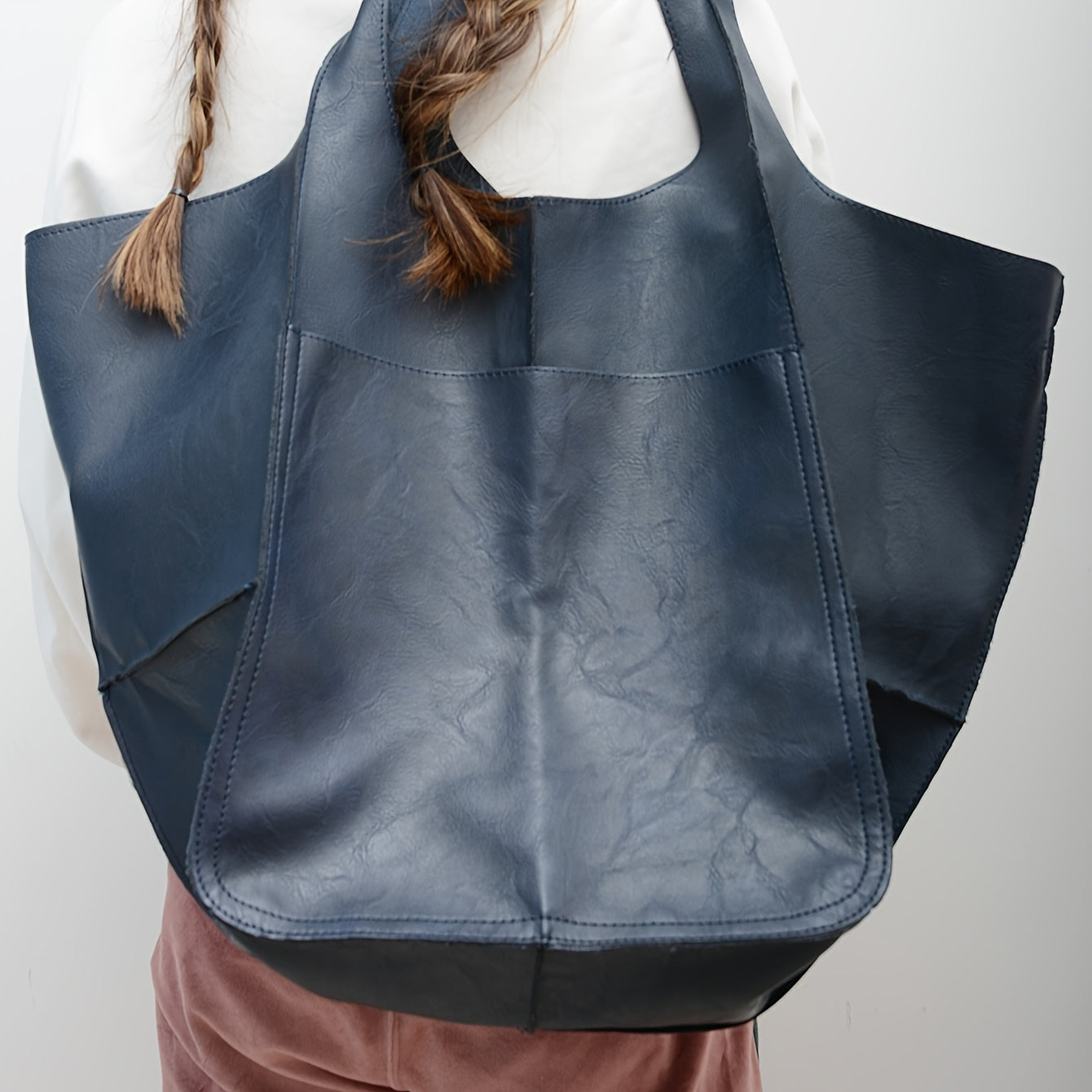 Sac de Plage Rétro Fait Main – Grand Cabas à Fermeture Éclair pour Femme