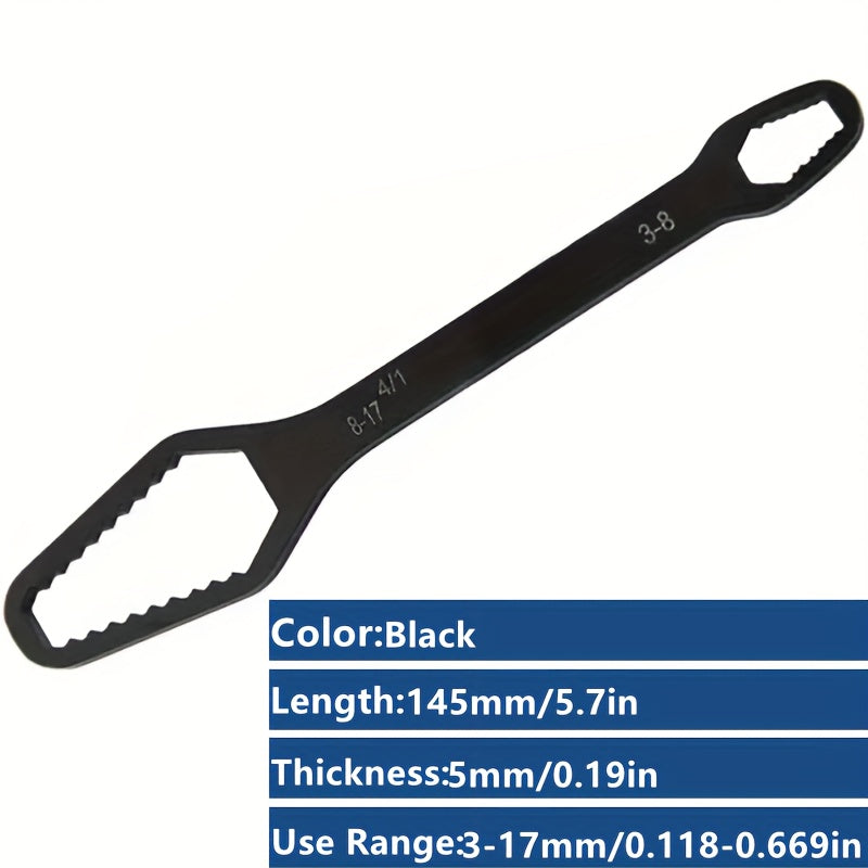 1pc Clé Universelle Double-Embout – Auto-serrage 8-24 mm, Clé à Douille & Tournevis Torx Réglable