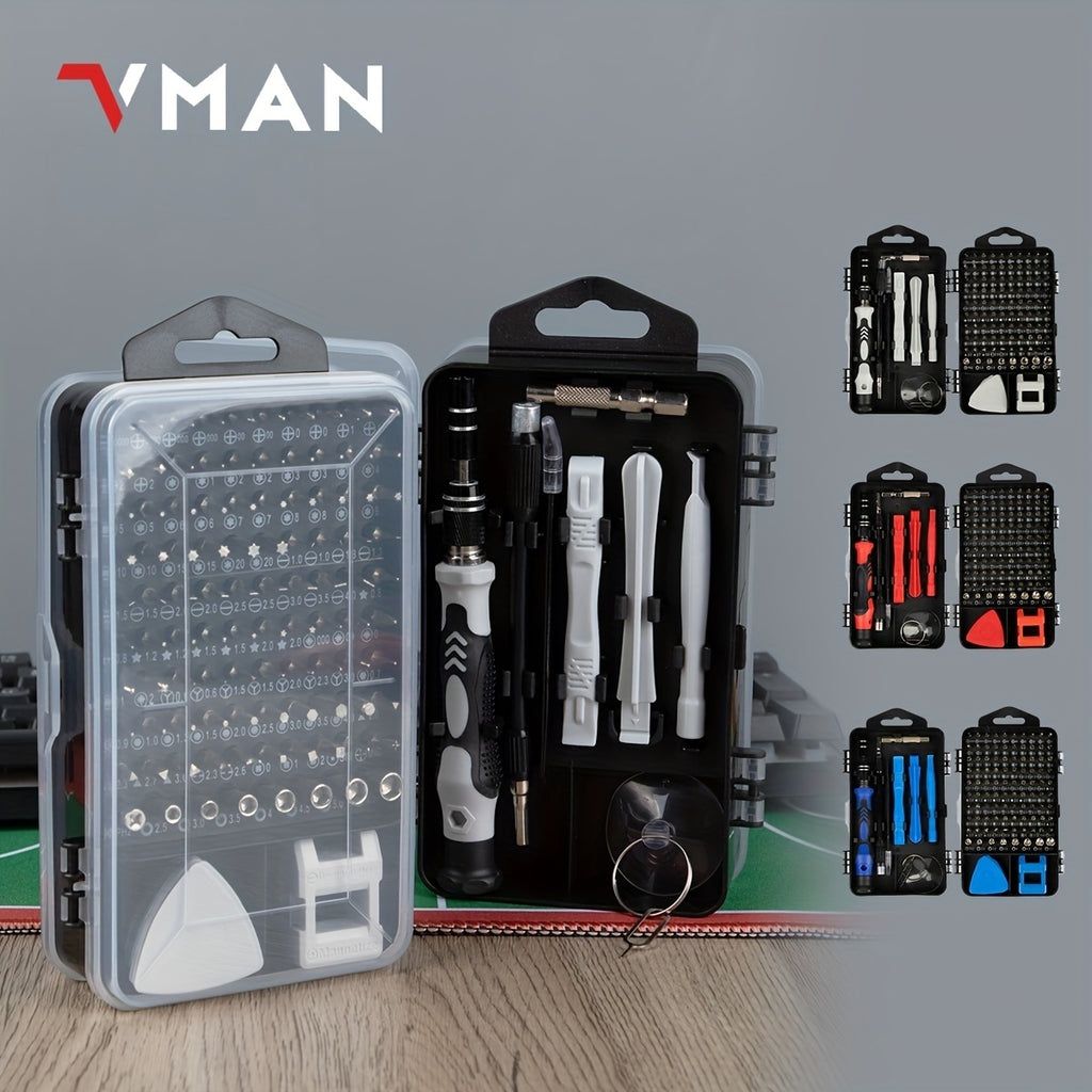 Jeu de Tournevis de Précision 117 en 1 – Kit d’Outils Magnétiques pour Réparation Électronique avec Boîtier