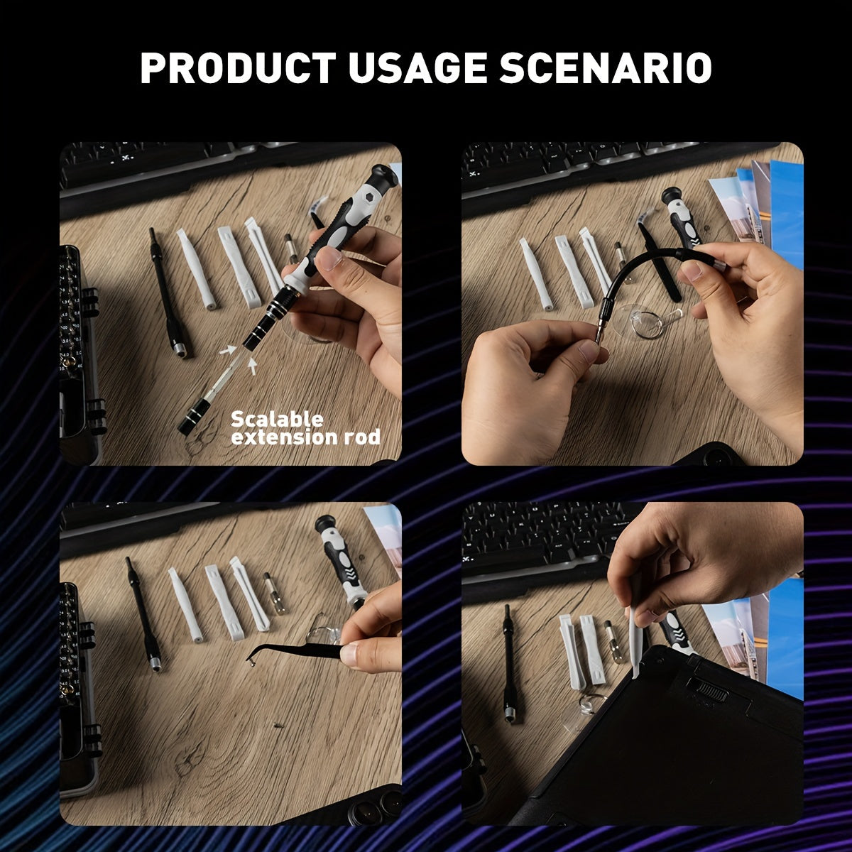 Jeu de Tournevis de Précision 117 en 1 – Kit d’Outils Magnétiques pour Réparation Électronique avec Boîtier