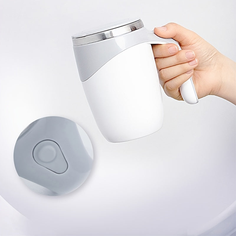 Tasse électrique auto-mélangeuse, tasse à café à agitation magnétique automatique, rechargeable par USB, réutilisable, rotative pour la maison, le bureau ou les voyages, en acier inoxydable.