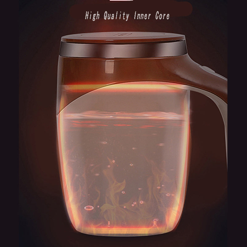 Tasse électrique auto-mélangeuse, tasse à café à agitation magnétique automatique, rechargeable par USB, réutilisable, rotative pour la maison, le bureau ou les voyages, en acier inoxydable.