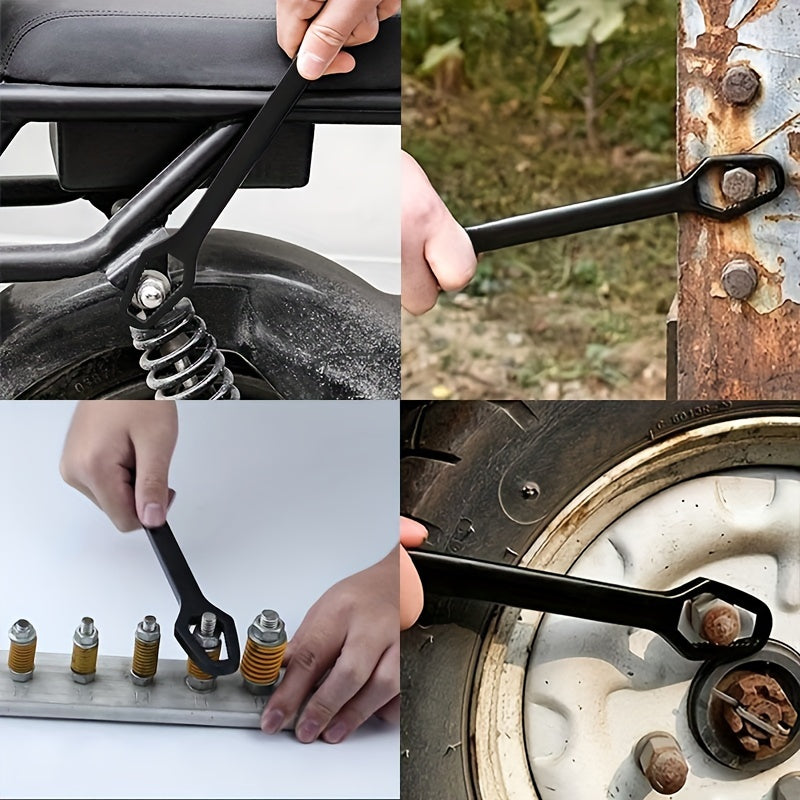 1pc Clé Universelle Double-Embout – Auto-serrage 8-24 mm, Clé à Douille & Tournevis Torx Réglable