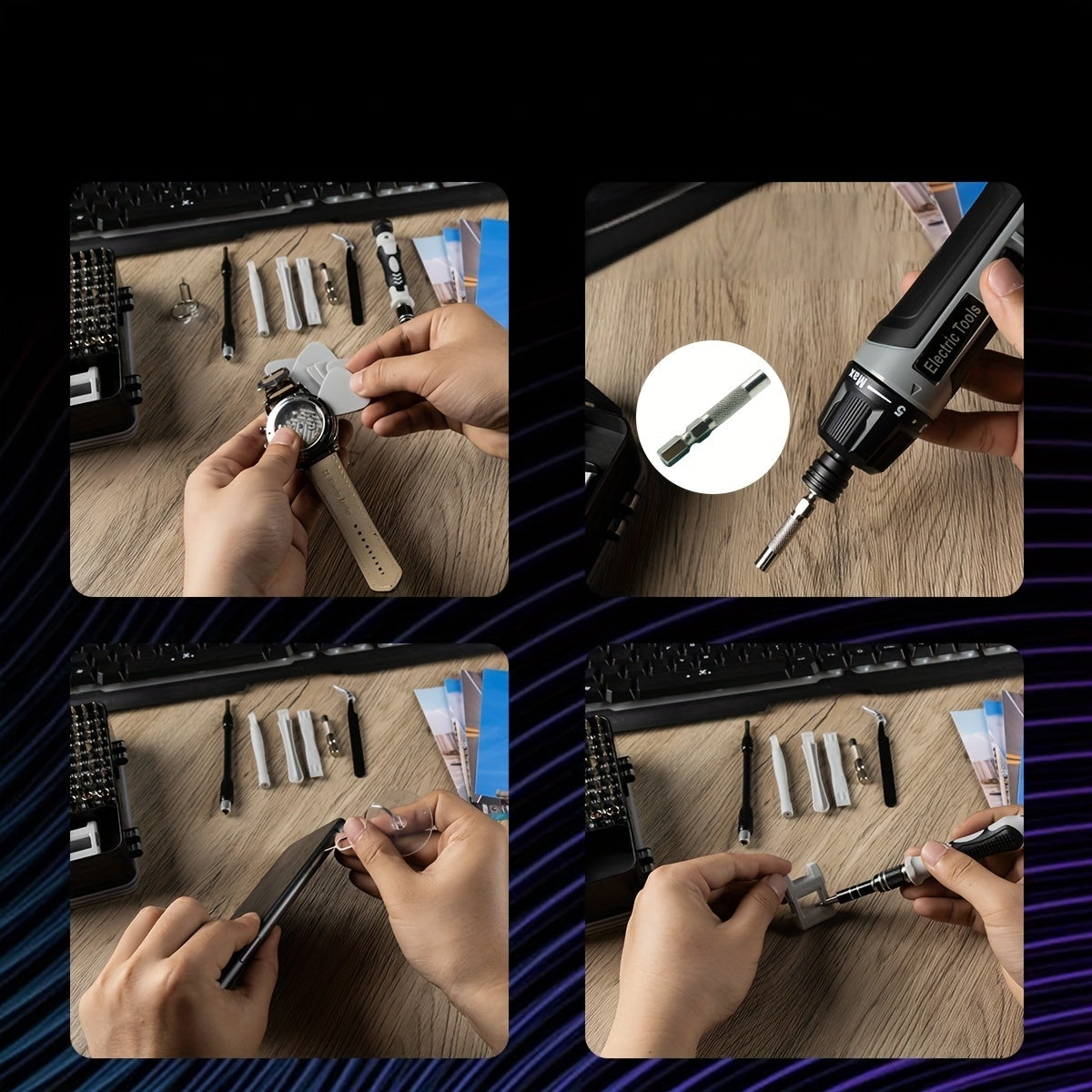 Jeu de Tournevis de Précision 117 en 1 – Kit d’Outils Magnétiques pour Réparation Électronique avec Boîtier